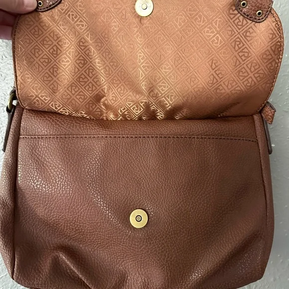 Rare Relic Vintage 1992 Brown Leather Handbag Purse - Adjustable Shoulder Strap - Picture 6 of 16